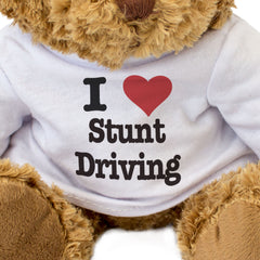 I LOVE STUNT DRIVING - Teddy Bear - Cute Cuddly Soft Adorable - Gift Present