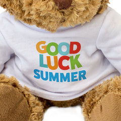 GOOD LUCK SUMMER - Teddy Bear - Cute Cuddly Soft Adorable - Funny Gift Present