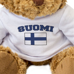 SUOMI + FLAG - Teddy Bear - Cute Soft - Funny Finland Souvenir Gift Present