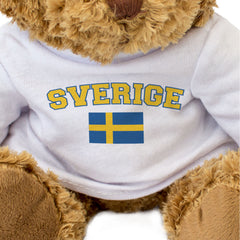 SVERIGE + FLAG - Teddy Bear - Cute Funny Soft - Sweden Souvenir Gift Present