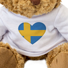 SWEDEN FLAG HEART - Teddy Bear - Cute Cuddly Soft - Swedish Gift Present