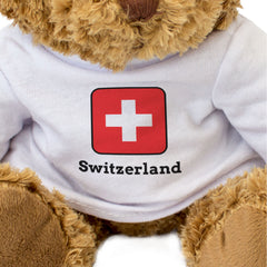 SWITZERLAND FLAG SQUARE - Teddy Bear - Cute Funny - Swiss Souvenir Gift Present