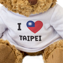 I LOVE TAIPEI (TAIWAN FLAG) - Teddy Bear - Cute Cuddly - Gift Present