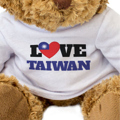 LOVE TAIWAN (FLAG HEART) - Teddy Bear - Cute Funny - Souvenir Gift Present