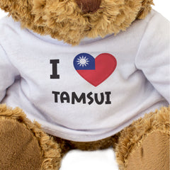 I LOVE TAMSUI (TAIWAN FLAG) - Teddy Bear - Cute Danshui Souvenir Gift Present