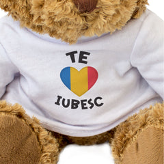 TE IUBESC (ROMANIAN FLAG) - Teddy Bear - I Love You - Cute Romantic Gift Present