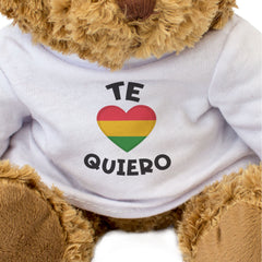 TE QUIERO (BOLIVIA FLAG) - Teddy Bear - I Love You - Cute Romantic Gift Present
