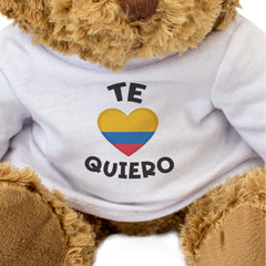 TE QUIERO (COLOMBIA FLAG) - Teddy Bear - I Love You - Cute Romantic Gift Present