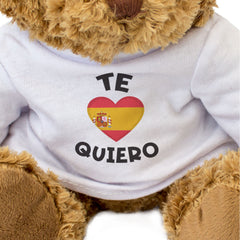 TE QUIERO (SPANISH FLAG) - Teddy Bear - I Love You - Cute Romantic Gift Present