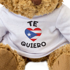 TE QUIERO (PUERTO RICO FLAG) - Teddy Bear - I Love You - Romantic Gift Present