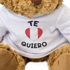 TE QUIERO (PERUVIAN FLAG) - Teddy Bear - I Love You - Cute Romantic Gift Present