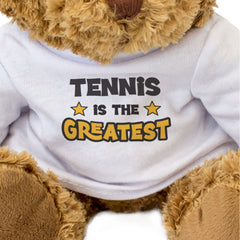 TENNIS IS THE GREATEST - Teddy Bear - Cute Cuddly Soft Adorable - Gift Present
