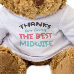 THANKS FOR BEING THE BEST MIDWIFE - Teddy Bear - Cute Soft - Funny Gift Present