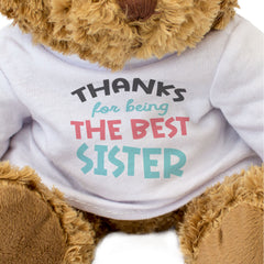 THANKS FOR BEING THE BEST SISTER - Teddy Bear - Cute Funny Gift Present