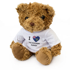 I LOVE THE PITCAIRN ISLANDS FLAG - Teddy Bear - Funny South Pacific Gift Present