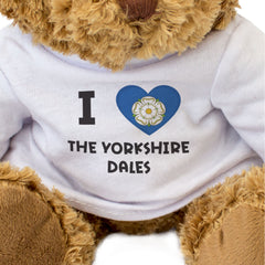 I LOVE THE YORKSHIRE DALES (YORKSHIRE FLAG) - Teddy Bear - Cute - Gift Present