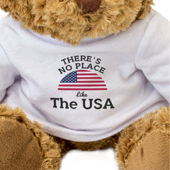 THERE'S NO PLACE LIKE THE USA - Teddy Bear - Cute Cuddly Soft - Gift Present