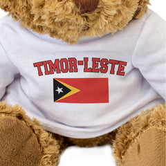 TIMOR LESTE + FLAG - Teddy Bear - Cute Cuddly Soft - Funny Souvenir Gift Present
