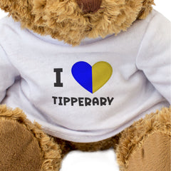 I LOVE TIPPERARY (COUNTY COLOURS FLAG) - Teddy Bear - Ireland Gift Present