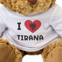 I LOVE TIRANA (ALBANIA FLAG) - Teddy Bear - Cute Cuddly - Gift Present