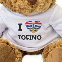 I LOVE TOFINO (BRITISH COLUMBIA FLAG) - Teddy Bear - Cute - Canada Gift Present