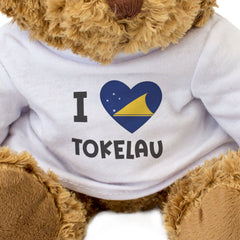 I LOVE TOKELAU FLAG - Teddy Bear - Cute Cuddly - Funny New Zealand Gift Present