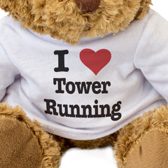 I LOVE TOWER RUNNING - Teddy Bear - Cute Cuddly Soft Adorable - Gift Present