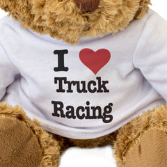 I LOVE TRUCK RACING - Teddy Bear - Cute Cuddly Soft - Gift Present