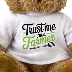 TRUST ME I'M A FARMER - Teddy Bear - Cute Cuddly Soft - Funny Gift Present