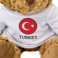 TURKEY FLAG ROUNDEL - Teddy Bear - Cute Cuddly Soft - Turkish Gift Present