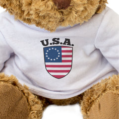 USA FLAG (BETSY ROSS FLAG) - Teddy Bear - Cute Cuddly Soft - America Gift Present