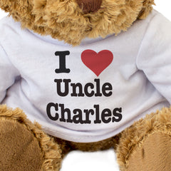 I LOVE UNCLE CHARLES - Teddy Bear - Cute Cuddly Soft Adorable - Gift Present
