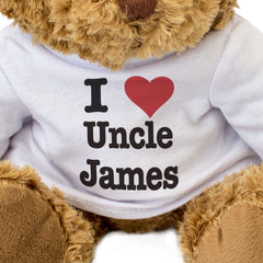 I LOVE UNCLE JAMES - Teddy Bear - Cute Cuddly Soft Adorable - Gift Present
