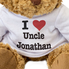 I LOVE UNCLE JONATHAN - Teddy Bear - Cute Cuddly Soft Adorable - Gift Present
