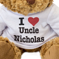 I LOVE UNCLE NICHOLAS - Teddy Bear - Cute Cuddly Soft Adorable - Gift Present