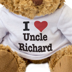 I LOVE UNCLE RICHARD - Teddy Bear - Cute Cuddly Soft Adorable - Gift Present