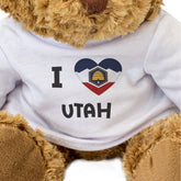 I Love Utah Flag - Teddy Bear