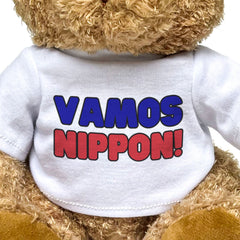 VAMOS NIPPON! - Teddy Bear - Cute Funny - Japan Football Fan Gift Present