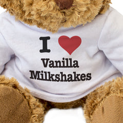 I LOVE VANILLA MILKSHAKES - Teddy Bear - Cute Cuddly Soft - Gift Present