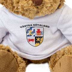 VÄSTRA GÖTALAND FLAG - Teddy Bear - Cute Cuddly Soft - Sweden Gift Present