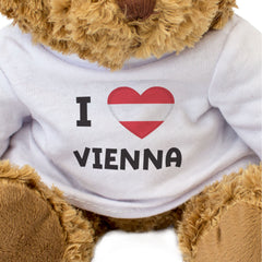 I LOVE VIENNA (AUSTRIA FLAG) - Teddy Bear - Cute Cuddly - Gift Present