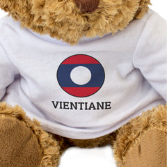 VIENTIANE (LAOS FLAG ROUNDEL) - Teddy Bear - Funny Souvenir Gift Present