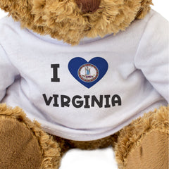 I Love Virginia Flag - Teddy Bear