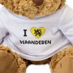 I LOVE VLAANDEREN FLAG - Teddy Bear - Cute - Flanders Belgium Gift Present