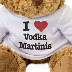 I LOVE VODKA MARTINIS - Teddy Bear - Cute Cuddly Soft - Funny Gift Present