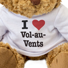 I LOVE VOL-AU-VENTS - Teddy Bear - Cute Cuddly Soft Adorable - Gift Present