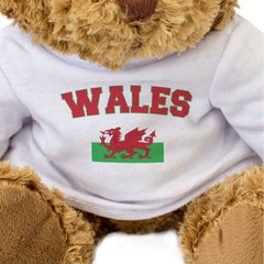 WALES + FLAG - Teddy Bear - Cute Funny Soft - Welsh Souvenir Gift Present