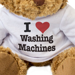 I LOVE WASHING MACHINES - Teddy Bear - Cute Cuddly Soft - Funny Gift Present