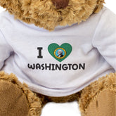 I Love Washington Flag - Teddy Bear