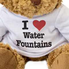 I LOVE WATER FOUNTAINS - Teddy Bear - Cute Cuddly Soft - Funny Gift Present